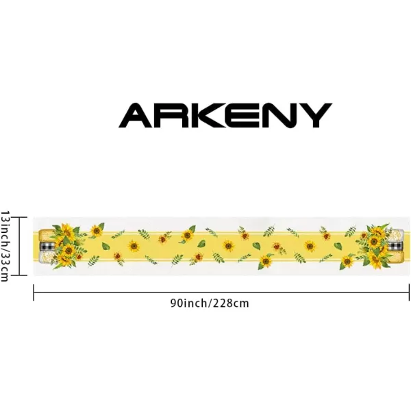 ARKENY Summer Placemats 12x18 Inches Set of 4 Sunflower Vase Sunshine Yellow Seasonal Farmhouse Stripe Burlap Indoor Kitchen Anniversary Dining Table Mats Decor for Home Party AP6064Yellow