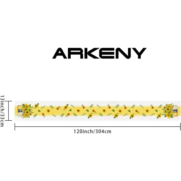 ARKENY Summer Placemats 12x18 Inches Set of 4 Sunflower Vase Sunshine Yellow Seasonal Farmhouse Stripe Burlap Indoor Kitchen Anniversary Dining Table Mats Decor for Home Party AP6064Yellow