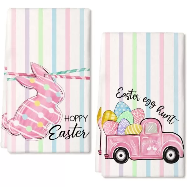 ARKENY Easter Kitchen Towels Set of 2Colorful Bunny Eggs Truck Dish Towels 18x26 Inch Drying DishclothFarmhouse Holiday Seasonal Spring Decorations AD248ARKENY Easter Kitchen Towels Set of 2Colorful Bunny Eggs Truck Dish Towels 18x26 Inch Drying DishclothFarmhouse Holiday Seasonal Spring Decorations AD248