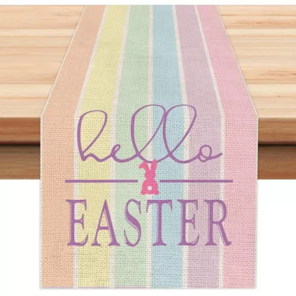 ARKENY Happy Easter Watercolor Table Runner 13x72 Inches Seasonal Spring Decor Holiday Farmhouse Indoor Vintage Theme Gathering Dinner Party DecorationsARKENY Happy Easter Watercolor Table Runner 13x72 Inches Seasonal Spring Decor Holiday Farmhouse Indoor Vintage Theme Gathering Dinner Party Decorations