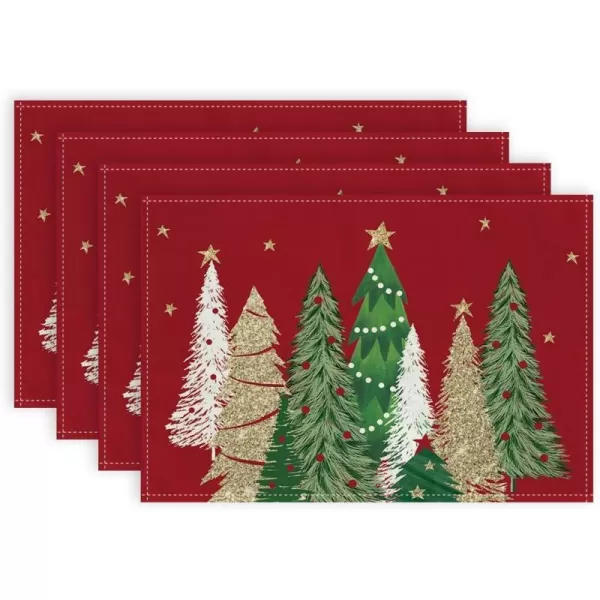 Red-tree Placemats Set of 4 - 12