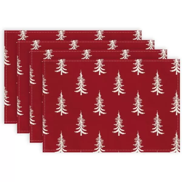 Red Placemats Set of 4 - 12