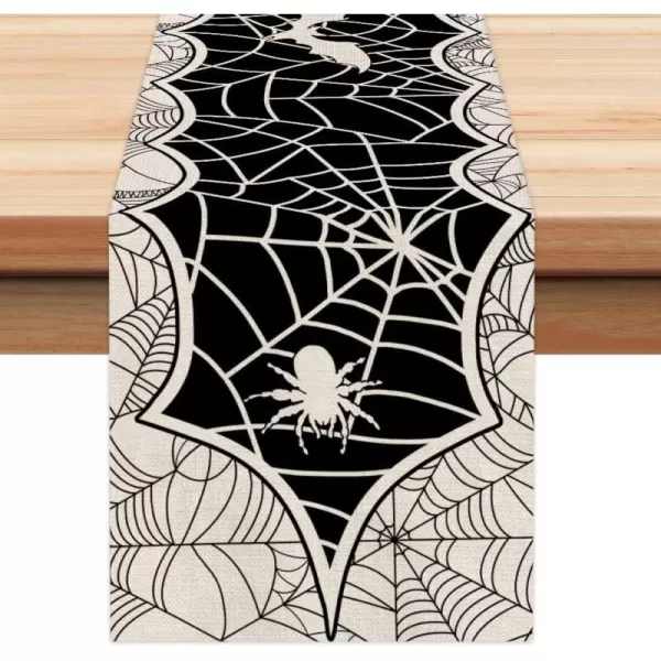 Halloween Decorations Cobweb Table Runner 13x72 Inches Long Spider Web Bat Farmhouse Holiday Party Decor Indoor Vintage Theme Gathering Dinner AT282Halloween Decorations Cobweb Table Runner 13x72 Inches Long Spider Web Bat Farmhouse Holiday Party Decor Indoor Vintage Theme Gathering Dinner AT282