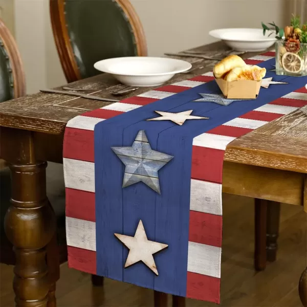 4th of July Decorations Placemats 12x18 Inches Memorial Day American Stars and Stripes Place mats Patriotic America Freedom Liberty Independence Day Decor AP259table runner 13X48