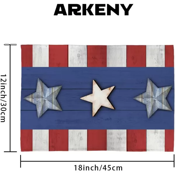 4th of July Decorations Placemats 12x18 Inches Memorial Day American Stars and Stripes Place mats Patriotic America Freedom Liberty Independence Day Decor AP259placemats 12X18