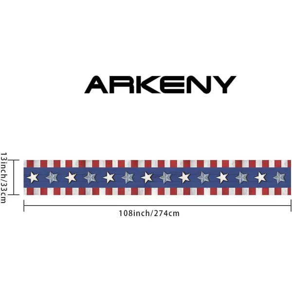 4th of July Decorations Placemats 12x18 Inches Memorial Day American Stars and Stripes Place mats Patriotic America Freedom Liberty Independence Day Decor AP259table runner 13X108 inch