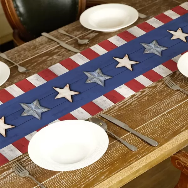 4th of July Decorations Placemats 12x18 Inches Memorial Day American Stars and Stripes Place mats Patriotic America Freedom Liberty Independence Day Decor AP259table runner 13X60