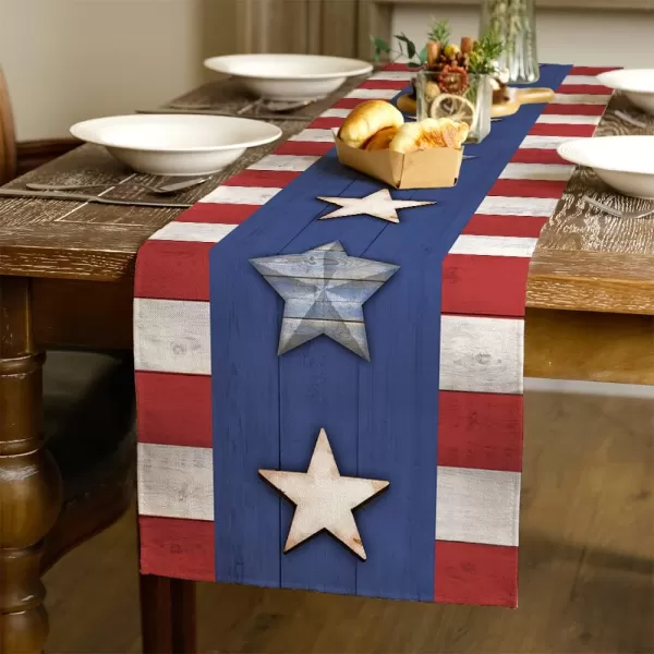 4th of July Decorations Placemats 12x18 Inches Memorial Day American Stars and Stripes Place mats Patriotic America Freedom Liberty Independence Day Decor AP259table runner 13X48