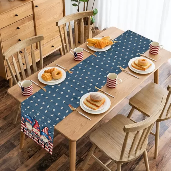 4th of July Decorations Table Runners 13x72 Inches Memorial Day American Flag Stars and Stripes Patriotic Gnomes America Sweet Land of Liberty Independence Day Decor AT2024th of July Decorations Table Runners 13x72 Inches Memorial Day American Flag Stars and Stripes Patriotic Gnomes America Sweet Land of Liberty Independence Day Decor AT202