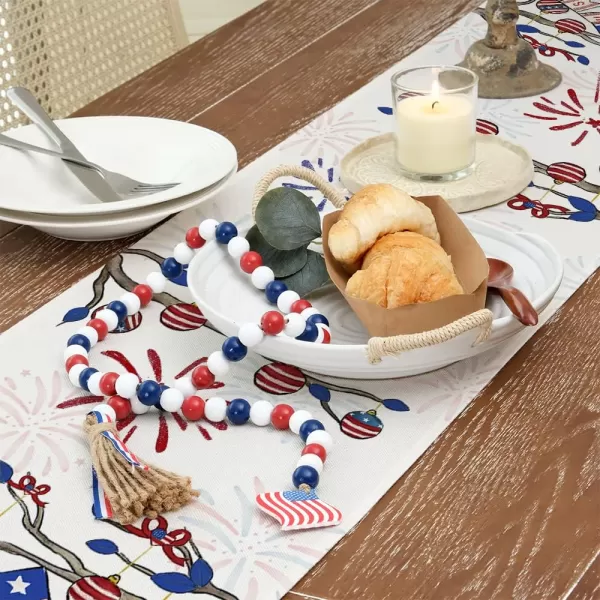 ARKENY 4th of July Patriotic Table Runner 72 Inches Blue Floral Dog Bike American Independence Day Holiday Home Coffee Table Dining Farmhouse Party Tabletop Decoration AT42072ARKENY 4th of July Patriotic Table Runner 72 Inches Blue Floral Dog Bike American Independence Day Holiday Home Coffee Table Dining Farmhouse Party Tabletop Decoration AT42072