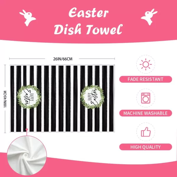 ARKENY Easter Kitchen Towels for Easter Decor Green Wreath Dish Towels 18x26 Inch Ultra Absorbent Bar Drying Cloth Happy Easter Hand Towel for Kitchen Bathroom Party Easter Decorations Set of 2ARKENY Easter Kitchen Towels for Easter Decor Green Wreath Dish Towels 18x26 Inch Ultra Absorbent Bar Drying Cloth Happy Easter Hand Towel for Kitchen Bathroom Party Easter Decorations Set of 2