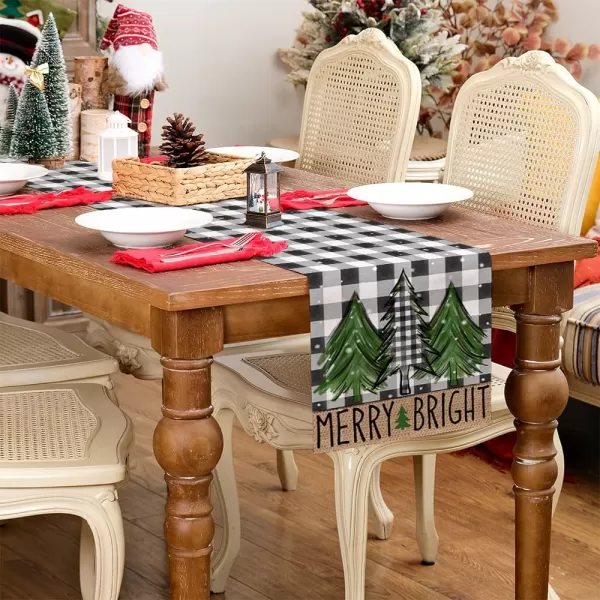 ARKENY Merry Christmas Placemats 12x18 Inches Set of 4Nutcracker Flower Tree Winter Seasonal Burlap Pink Diamond Farmhouse Indoor Kitchen Dining Table Holiday Decoration for Home Party AP47918Green Table Runner  13X72