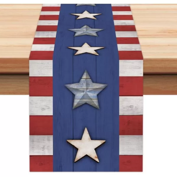 4th of July Decorations Placemats 12x18 Inches Memorial Day American Stars and Stripes Place mats Patriotic America Freedom Liberty Independence Day Decor AP259table runner 13X48