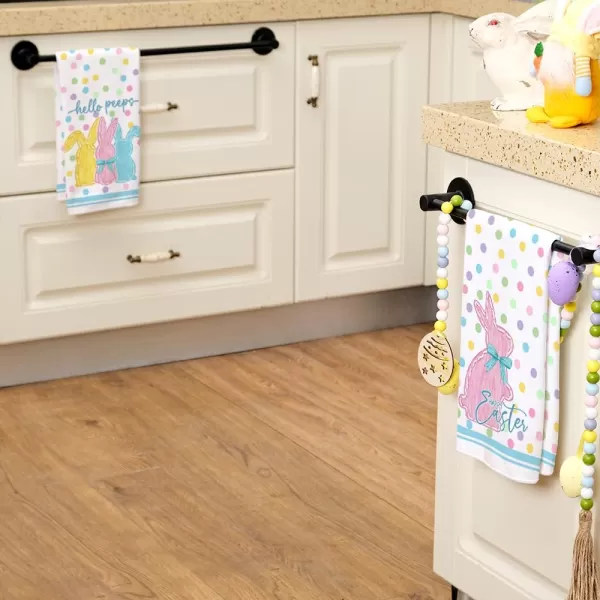 ARKENY Easter Kitchen Towels Set of 2Colorful Polka Dot Bunny Hello Peeps Dish Towels 18x26 Inch Drying DishclothFarmhouse Holiday Seasonal Spring Decorations AD236ARKENY Easter Kitchen Towels Set of 2Colorful Polka Dot Bunny Hello Peeps Dish Towels 18x26 Inch Drying DishclothFarmhouse Holiday Seasonal Spring Decorations AD236