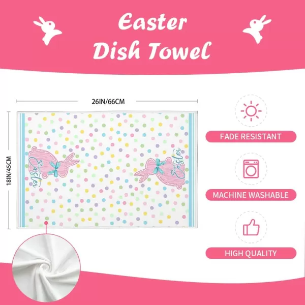 ARKENY Easter Kitchen Towels Set of 2Colorful Polka Dot Bunny Hello Peeps Dish Towels 18x26 Inch Drying DishclothFarmhouse Holiday Seasonal Spring Decorations AD236ARKENY Easter Kitchen Towels Set of 2Colorful Polka Dot Bunny Hello Peeps Dish Towels 18x26 Inch Drying DishclothFarmhouse Holiday Seasonal Spring Decorations AD236