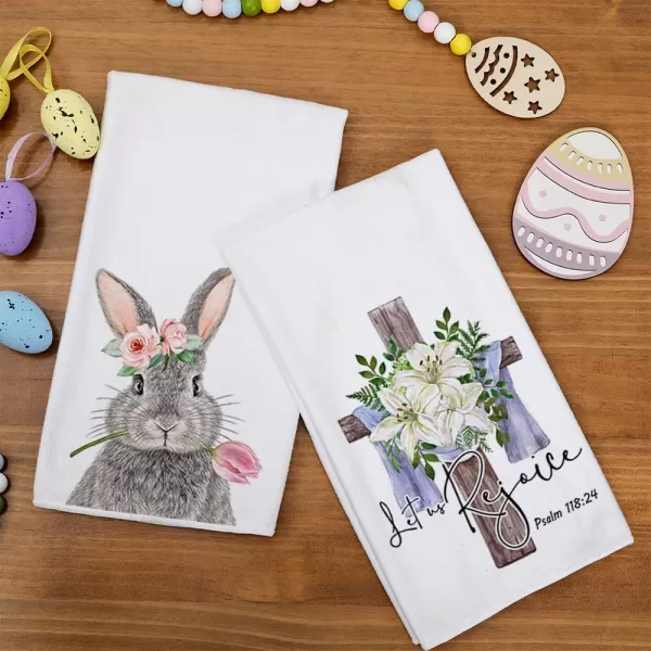 ARKENY Easter Kitchen Towels for Easter Decor Beige Bunny Dish Towels 18x26 Inch Ultra Absorbent Bar Drying Cloth Black Rabbit Hand Towel for Kitchen Bathroom Party Easter Decorations Set of 2ARKENY Easter Kitchen Towels for Easter Decor Beige Bunny Dish Towels 18x26 Inch Ultra Absorbent Bar Drying Cloth Black Rabbit Hand Towel for Kitchen Bathroom Party Easter Decorations Set of 2