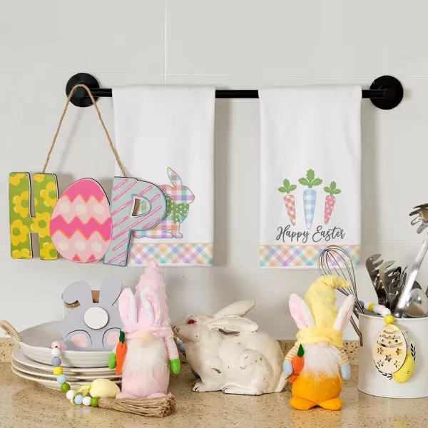 ARKENY Easter Kitchen Towels Set of 2Colorful Bunny Carrots Dish Towels 18x26 Inch Drying DishclothFarmhouse Home Seasonal Spring Decorations AD224ARKENY Easter Kitchen Towels Set of 2Colorful Bunny Carrots Dish Towels 18x26 Inch Drying DishclothFarmhouse Home Seasonal Spring Decorations AD224