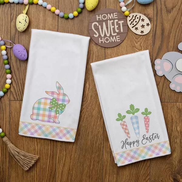 ARKENY Easter Kitchen Towels Set of 2Colorful Bunny Carrots Dish Towels 18x26 Inch Drying DishclothFarmhouse Home Seasonal Spring Decorations AD224ARKENY Easter Kitchen Towels Set of 2Colorful Bunny Carrots Dish Towels 18x26 Inch Drying DishclothFarmhouse Home Seasonal Spring Decorations AD224