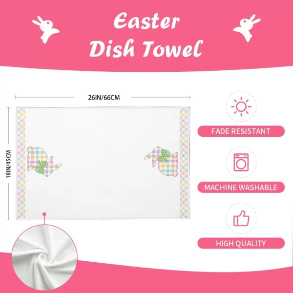 ARKENY Easter Kitchen Towels Set of 2Colorful Bunny Carrots Dish Towels 18x26 Inch Drying DishclothFarmhouse Home Seasonal Spring Decorations AD224ARKENY Easter Kitchen Towels Set of 2Colorful Bunny Carrots Dish Towels 18x26 Inch Drying DishclothFarmhouse Home Seasonal Spring Decorations AD224
