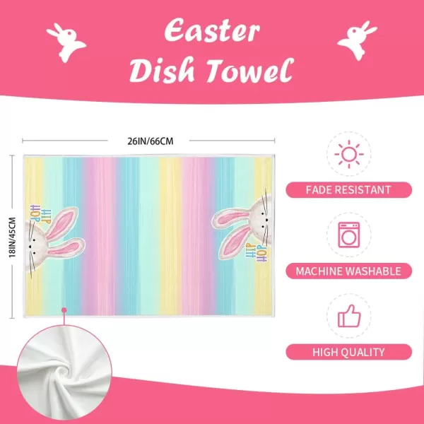 ARKENY Easter Kitchen Towels Set of 2Colorful Polka Dot Bunny Hip Hop Dish Towels 18x26 Inch Drying DishclothFarmhouse Holiday Seasonal Spring Decorations AD238ARKENY Easter Kitchen Towels Set of 2Colorful Polka Dot Bunny Hip Hop Dish Towels 18x26 Inch Drying DishclothFarmhouse Holiday Seasonal Spring Decorations AD238