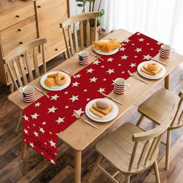 4th of July Decorations Table Runners 13x72 Inches Memorial Day American Flag Stars Patriotic America Freedom Liberty Independence Day Decor AT2084th of July Decorations Table Runners 13x72 Inches Memorial Day American Flag Stars Patriotic America Freedom Liberty Independence Day Decor AT208