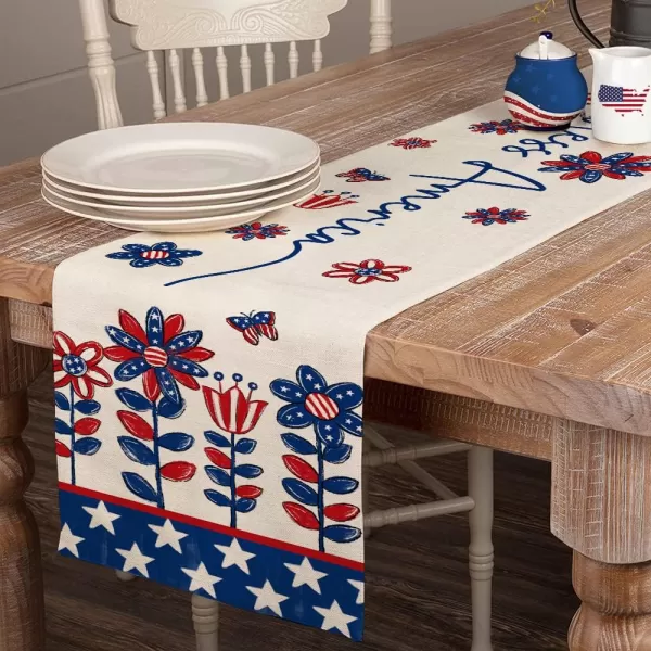 4th of July Decorations Table Runners 13x72 Inches Memorial Day American Flag Stars and Stripes Patriotic God Bless America Freedom Liberty Independence Day Decor AT2104th of July Decorations Table Runners 13x72 Inches Memorial Day American Flag Stars and Stripes Patriotic God Bless America Freedom Liberty Independence Day Decor AT210