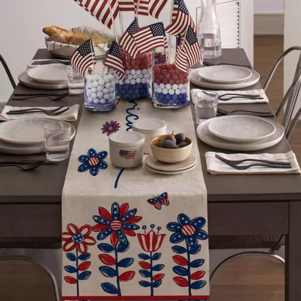 4th of July Decorations Table Runners 13x72 Inches Memorial Day American Flag Stars and Stripes Patriotic God Bless America Freedom Liberty Independence Day Decor AT2104th of July Decorations Table Runners 13x72 Inches Memorial Day American Flag Stars and Stripes Patriotic God Bless America Freedom Liberty Independence Day Decor AT210