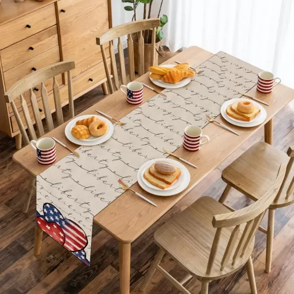 4th of July Decorations Table Runners 13x72 Inches Memorial Day American Flag Stars and Stripes Patriotic Love America Freedom Liberty Independence Day Decor AT2004th of July Decorations Table Runners 13x72 Inches Memorial Day American Flag Stars and Stripes Patriotic Love America Freedom Liberty Independence Day Decor AT200