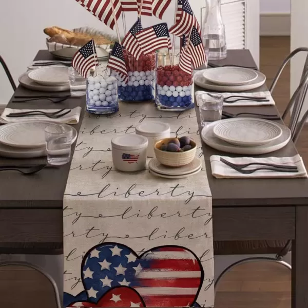 4th of July Decorations Table Runners 13x72 Inches Memorial Day American Flag Stars and Stripes Patriotic Love America Freedom Liberty Independence Day Decor AT2004th of July Decorations Table Runners 13x72 Inches Memorial Day American Flag Stars and Stripes Patriotic Love America Freedom Liberty Independence Day Decor AT200