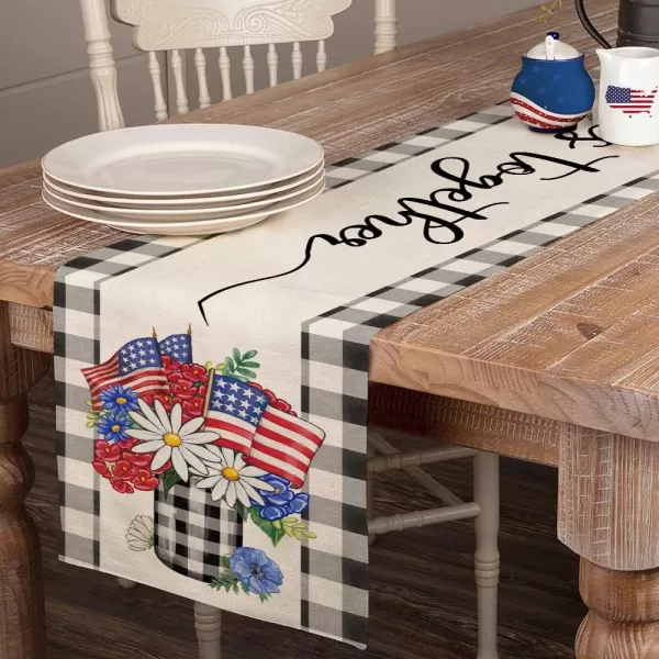 4th of July Decorations Table Runners 13x72 Inches Memorial Day American Patriotic Flower America Freedom Liberty Independence Day Decor AT2164th of July Decorations Table Runners 13x72 Inches Memorial Day American Patriotic Flower America Freedom Liberty Independence Day Decor AT216