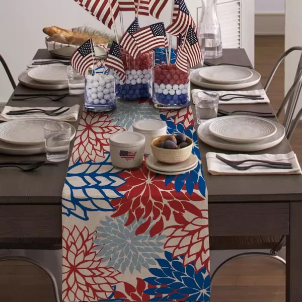 4th of July Decorations Table Runners 13x72 Inches Memorial Day American Patriotic Flower America Freedom Liberty Independence Day Decor AT2164th of July Decorations Table Runners 13x72 Inches Memorial Day American Patriotic Flower America Freedom Liberty Independence Day Decor AT216