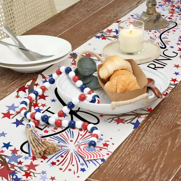 ARKENY 4th of July Patriotic Table Runner 72 Inches Blue Dog Star American Independence Day Holiday Home Coffee Table Dining Farmhouse Party Tabletop Decoration AT41472ARKENY 4th of July Patriotic Table Runner 72 Inches Blue Dog Star American Independence Day Holiday Home Coffee Table Dining Farmhouse Party Tabletop Decoration AT41472