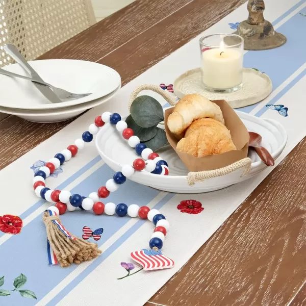 ARKENY 4th of July Patriotic Table Runner 72 Inches Blue Floral Mason Jar Freedom Sign American Independence Day Holiday Home Coffee Table Dining Farmhouse Party Tabletop Decoration AT40472ARKENY 4th of July Patriotic Table Runner 72 Inches Blue Floral Mason Jar Freedom Sign American Independence Day Holiday Home Coffee Table Dining Farmhouse Party Tabletop Decoration AT40472