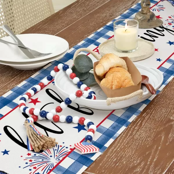 ARKENY 4th of July Patriotic Table Runner 72 Inches Blue Gnomes American Independence Day Holiday Home Coffee Table Dining Farmhouse Party Tabletop Decoration AT41072ARKENY 4th of July Patriotic Table Runner 72 Inches Blue Gnomes American Independence Day Holiday Home Coffee Table Dining Farmhouse Party Tabletop Decoration AT41072