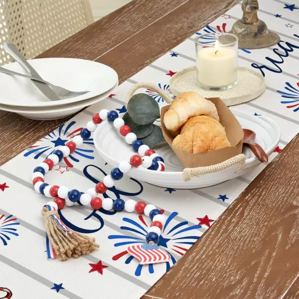 ARKENY 4th of July Patriotic Table Runner 72 Inches Blue Love Gnome American Independence Day Holiday Home Coffee Table Dining Farmhouse Party Tabletop Decoration AT41372ARKENY 4th of July Patriotic Table Runner 72 Inches Blue Love Gnome American Independence Day Holiday Home Coffee Table Dining Farmhouse Party Tabletop Decoration AT41372