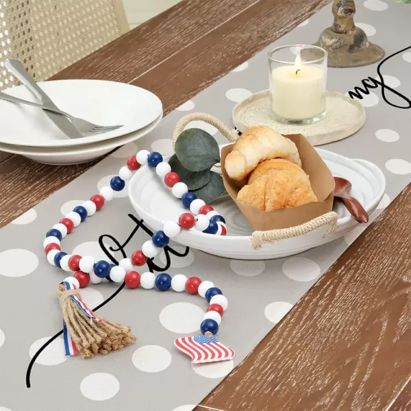 ARKENY 4th of July Patriotic Table Runner 72 Inches White Dots Floral Heart American Independence Day Holiday Home Coffee Table Dining Farmhouse Party Tabletop Decoration AT42472ARKENY 4th of July Patriotic Table Runner 72 Inches White Dots Floral Heart American Independence Day Holiday Home Coffee Table Dining Farmhouse Party Tabletop Decoration AT42472