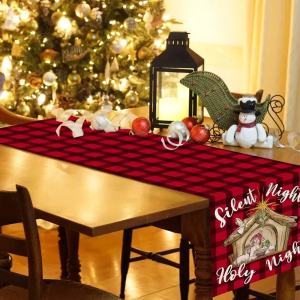 ARKENY Christmas Table Runner 72 Inches Buffalo Plaid Log Cabin Coffee Home Dining Indoor Winter Seasonal Holiday Farmhouse Tabletop Decor AT350ARKENY Christmas Table Runner 72 Inches Buffalo Plaid Log Cabin Coffee Home Dining Indoor Winter Seasonal Holiday Farmhouse Tabletop Decor AT350