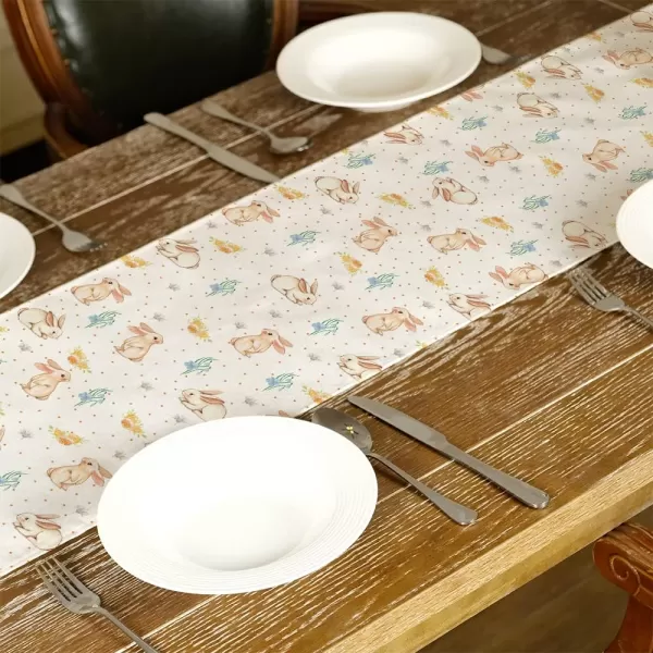 ARKENY Easter Bunny Placemats 12X18 Inches Set of 4Rabbit Home Dining Indoor Spring Holiday Farmhouse Tabletop Decor AP233table runner 13X72