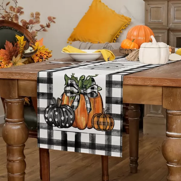 ARKENY Fall Table Runner 13x72 InchesPumpkins Happy Thanksgiving Seasonal Burlap Farmhouse Indoor Outdoor Autumn Table Runner for HomeARKENY Fall Table Runner 13x72 InchesPumpkins Happy Thanksgiving Seasonal Burlap Farmhouse Indoor Outdoor Autumn Table Runner for Home