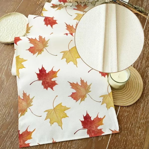 ARKENY Fall Thanksgiving Maple Leaves Table Runner 13x72 InchesSeasonal Burlap Farmhouse Indoor Autumn Table Runner for HomeMulti Color Table Runner  13X72