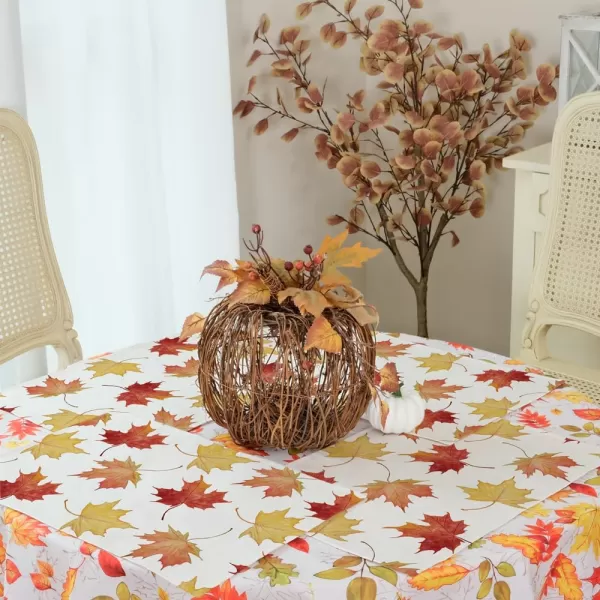 ARKENY Fall Thanksgiving Maple Leaves Table Runner 13x72 InchesSeasonal Burlap Farmhouse Indoor Autumn Table Runner for HomeMulticolor Placemats Set of 4  12X18