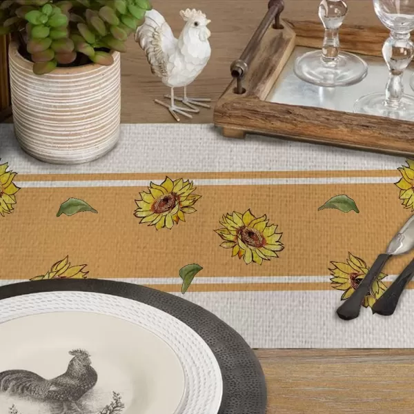 ARKENY Fall Thanksgiving Sunflower Check Mason Jar Table Runner 13x72 InchesSeasonal Burlap Farmhouse Indoor Kitchen Dining Table Decoration for Home Party AT24672ARKENY Fall Thanksgiving Sunflower Check Mason Jar Table Runner 13x72 InchesSeasonal Burlap Farmhouse Indoor Kitchen Dining Table Decoration for Home Party AT24672