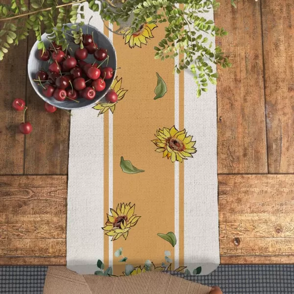 ARKENY Fall Thanksgiving Sunflower Check Mason Jar Table Runner 13x72 InchesSeasonal Burlap Farmhouse Indoor Kitchen Dining Table Decoration for Home Party AT24672ARKENY Fall Thanksgiving Sunflower Check Mason Jar Table Runner 13x72 InchesSeasonal Burlap Farmhouse Indoor Kitchen Dining Table Decoration for Home Party AT24672