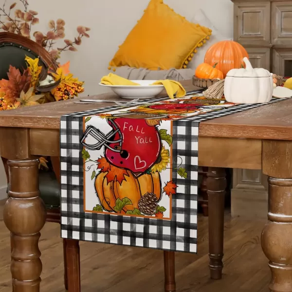 ARKENY Fall Thanksgiving Table Runner 13x72 InchesPumpkin American Football Floral Seasonal Burlap Buffalo Plaid Farmhouse Indoor Outdoor Autumn Table Runner for Homey AT49672ARKENY Fall Thanksgiving Table Runner 13x72 InchesPumpkin American Football Floral Seasonal Burlap Buffalo Plaid Farmhouse Indoor Outdoor Autumn Table Runner for Homey AT49672