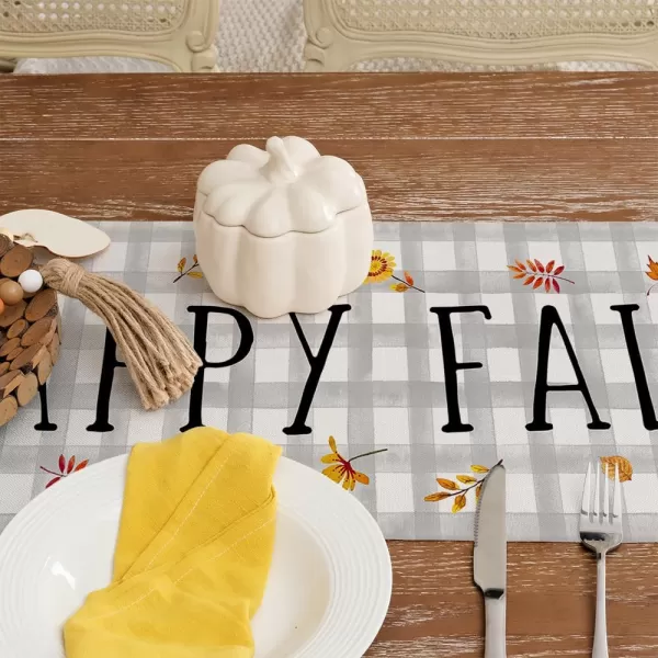 ARKENY Fall Thanksgiving Table Runner 13x72 InchesSquirrel Pumpkins Maple Leaves Seasonal Burlap Gray Plaid Farmhouse Indoor Outdoor Autumn Table Runner for Home AT49572ARKENY Fall Thanksgiving Table Runner 13x72 InchesSquirrel Pumpkins Maple Leaves Seasonal Burlap Gray Plaid Farmhouse Indoor Outdoor Autumn Table Runner for Home AT49572
