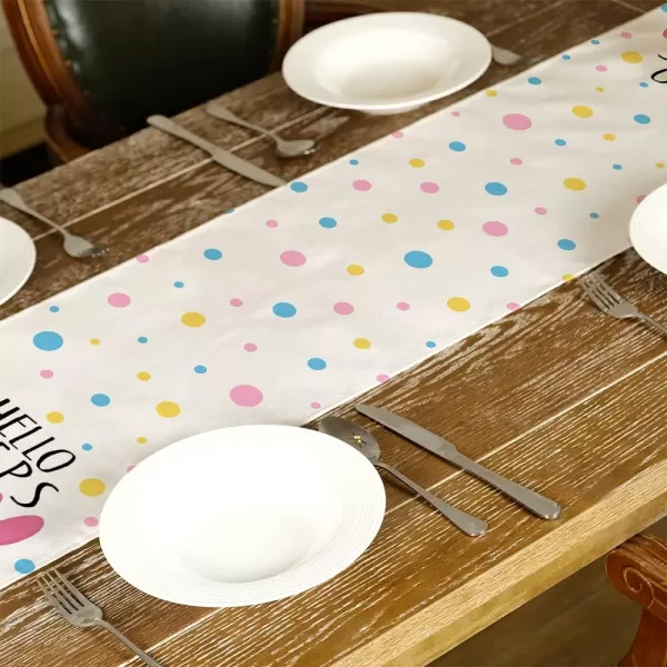ARKENY Happy Easter Peeps Truck Hip Hop Placemats 18x12 Inches Seasonal Spring Decor Bunny Holiday Farmhouse Indoor Vintage Theme Gathering Dinner Party Decorationstable runner 13X72