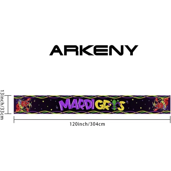 ARKENY Mardi Gras Placemats 12x18 Inches Set of 4 Crawfish Beads Seasonal Farmhouse Burlap Indoor Kitchen Dining Table Mats Decorations for Home Party AP3604Purple Table Runner  13X120