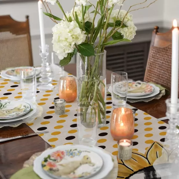 ARKENY Summer Sunflower Polk Dot Table Runner 13x72 InchesSeasonal Burlap Farmhouse Indoor Kitchen Dining Table Decoration for Home PartyARKENY Summer Sunflower Polk Dot Table Runner 13x72 InchesSeasonal Burlap Farmhouse Indoor Kitchen Dining Table Decoration for Home Party