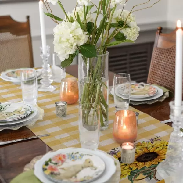 ARKENY Summer Sunflower Sunshine Table Runner 13x72 InchesSeasonal Burlap Yellow Buffalo Plaid Farmhouse Indoor Kitchen Dining Table Decoration for Home PartyARKENY Summer Sunflower Sunshine Table Runner 13x72 InchesSeasonal Burlap Yellow Buffalo Plaid Farmhouse Indoor Kitchen Dining Table Decoration for Home Party