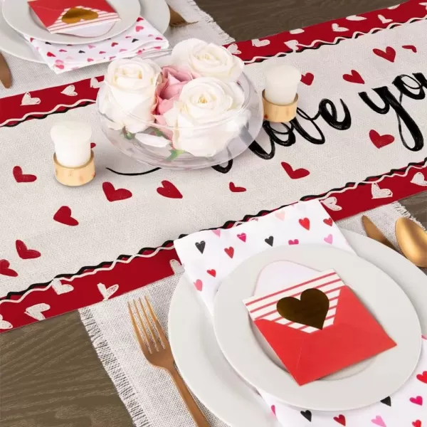 ARKENY Valentines Day Decorations Gnomes Red Table Runner 13x72 Inches Seasonal I Love You Decor Holiday Farmhouse Indoor Vintage Theme Gathering Dinner Party AT348ARKENY Valentines Day Decorations Gnomes Red Table Runner 13x72 Inches Seasonal I Love You Decor Holiday Farmhouse Indoor Vintage Theme Gathering Dinner Party AT348